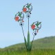 Triple Hummingbird and Lily Multicolor Stake