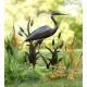 Metal Heron Garden Stake