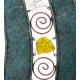 Handcrafted Wavy Metal and Glass Garden Sculpture