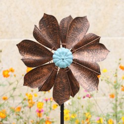 Retro Bronze Leaf Wind Spinner