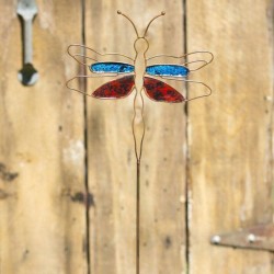 Multicolor Dragonfly Garden Stake