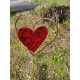 Red Heart Disc Garden Stake