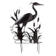 Metal Heron Garden Stake