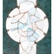 Handcrafted Round Metal and Glass Garden Sculpture