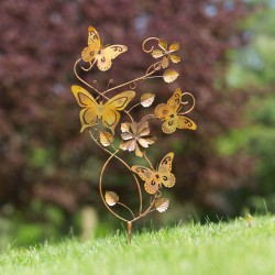 Butterflies and Flowers Garden Stake