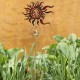 Red Sun Face Garden Stake