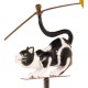 Cat, Mouse and Cheese Whimsical Metal Wind Spinner