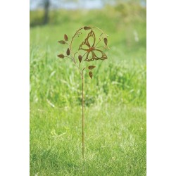 Butterfly on Branch Garden Stake