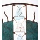 Handcrafted Round Metal and Glass Garden Sculpture
