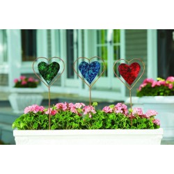 Green Heart Disc Garden Stake