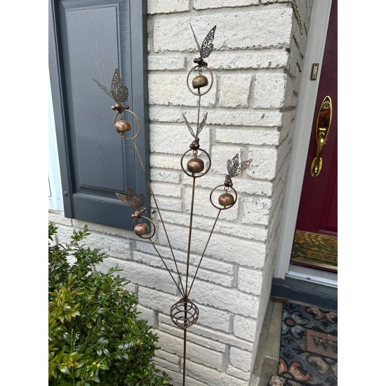 Butterflies and Bells Garden Stake