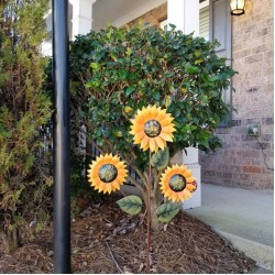 Sunflower Yard Garden Stake Decorative Sunflower Yard Stake Art Decor for Patio Porch Lawn Pathway