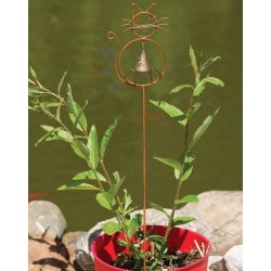 Cat with Bell Garden Stake