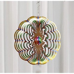 3D Metal Wind Spinners with Unique Mirror Ball Garden Decor | Sun Wind Spinner with Unique Mirror Ball |Backyard Ornaments Wind Spinner Decorations|Outdoor Decor for Patio or Porch, Room Decor