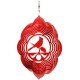 Cardinal Cloud Red Swirly Metal Wind Spinner