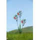 Triple Hummingbird and Lily Multicolor Stake