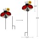 Ladybug  Garden Stake Decorative Ladybug Yard Stake, Metal Insect Yard Art Decor for Patio Porch Lawn Pathway