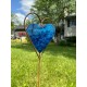 Blue Heart Disc Garden Stake