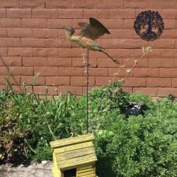 Heron Copper Garden Stake