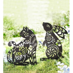 Metal Animal Silhouette Garden Stake
