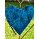 Blue Heart Disc Garden Stake