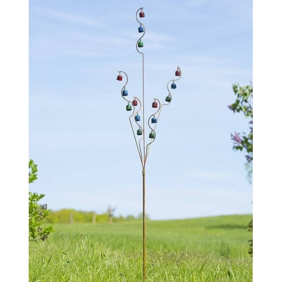Bell Spiral Garden Stake Multicolor