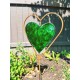 Green Heart Disc Garden Stake