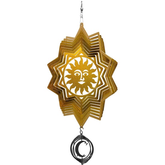 Sun Star Swirly Metal Wind Spinner