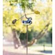 Cat, Mouse and Cheese Whimsical Metal Wind Spinner