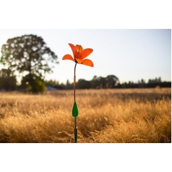 Lily Stake - Painted | Rusted Metal Yard Art | Garden Gifts | Metal Garden Art | Garden Bed Decor|