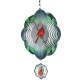 Cardinal Cloud Red Swirly Metal Wind Spinner