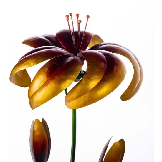 Spinning Flower Garden Stake Trio