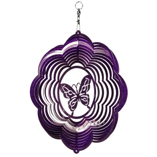 Butterfly Cloud Swirly Metal Wind Spinner
