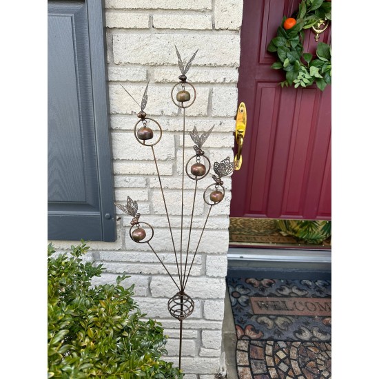 Butterflies and Bells Garden Stake