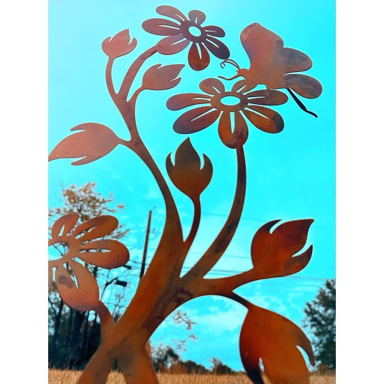 Daisy Flamed Garden Stake