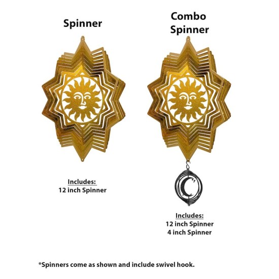 Sun Star Swirly Metal Wind Spinner