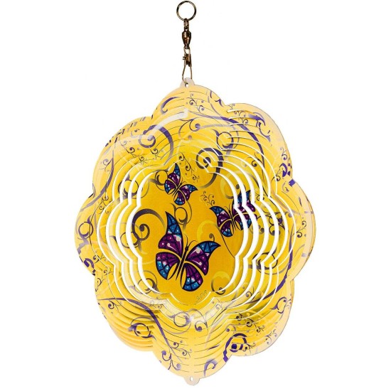 Butterfly Cloud Swirly Metal Wind Spinner