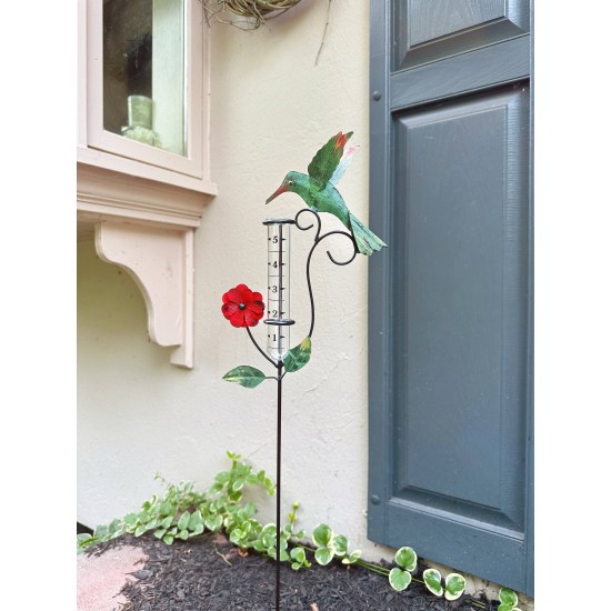 Hummingbird Multicolor Rain Gauge