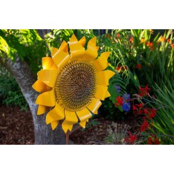 Large Sunflower Stake | Rusted Metal Yard Art | Garden Gifts | Metal Garden Art | Garden Bed Decor | Garden