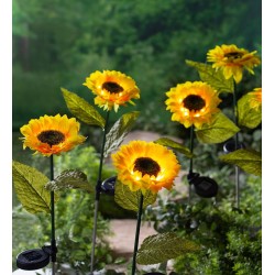 Solar-Powered Sunflower Garden Stake