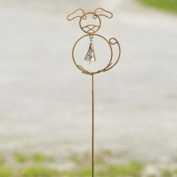 Dog with Bell Garden Stake