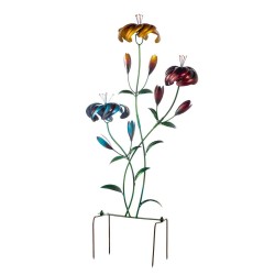 Spinning Flower Garden Stake Trio