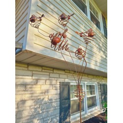 Bee Spiral Garden Stake with Bells