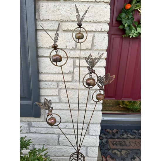 Butterflies and Bells Garden Stake
