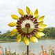 Kinetic Sunflower Lawn Wind Spinner (Two colors)