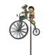 Frogs on a Vintage Bicycle Metal Wind Spinner