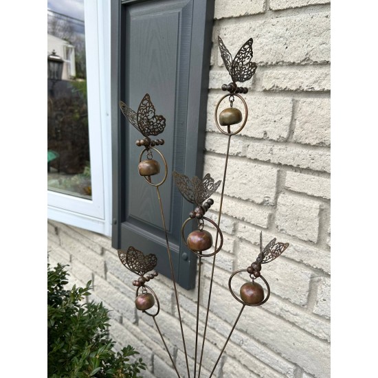 Butterflies and Bells Garden Stake