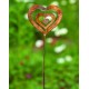 Triple Spinning Heart Garden Stake