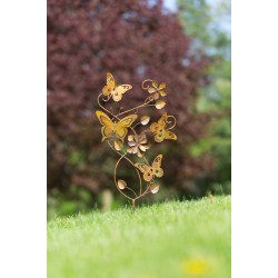 Butterflies and Flowers Garden Stake