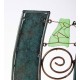 Handcrafted Wavy Metal and Glass Garden Sculpture